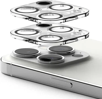 Ringke Full Cover Glass iPhone 15 Pro Max Camera Protector Glas (2-Pack)