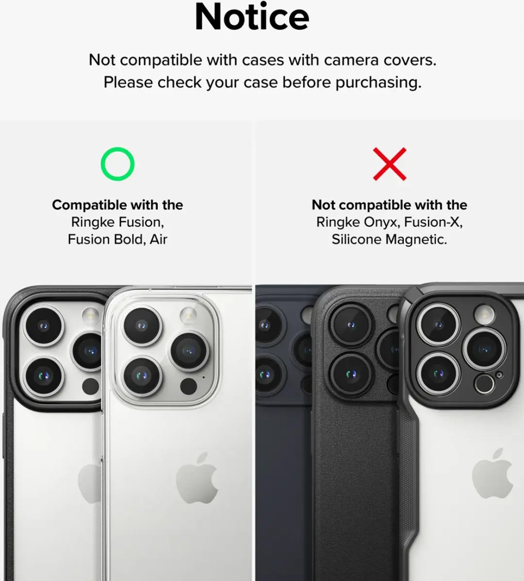 Ringke Full Cover Glass iPhone 15 Pro Max Camera Protector Glas (2-Pack) afbeelding 11