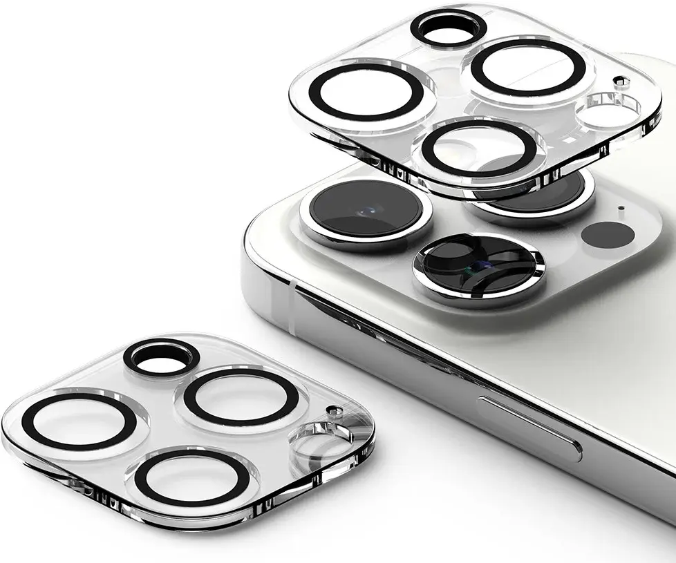 Ringke Full Cover Glass iPhone 15 Pro Max Camera Protector Glas (2-Pack) afbeelding 2