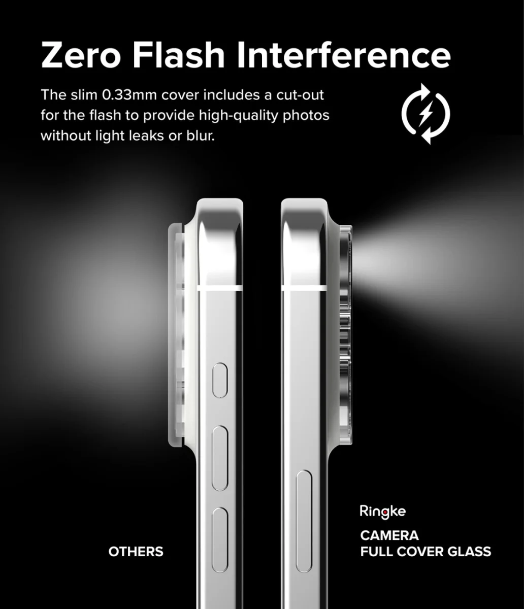 Ringke Full Cover Glass iPhone 15 Pro Max Camera Protector Glas (2-Pack) afbeelding 4
