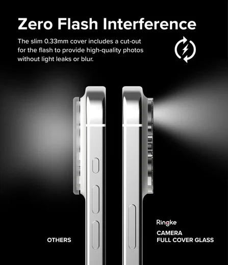 Ringke Full Cover Glass iPhone 15 Pro Max Camera Protector Glas (2-Pack) afbeelding 4