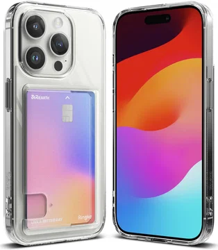Ringke Fusion Card Apple iPhone 15 Pro Hoesje Kaarthouder Transparant