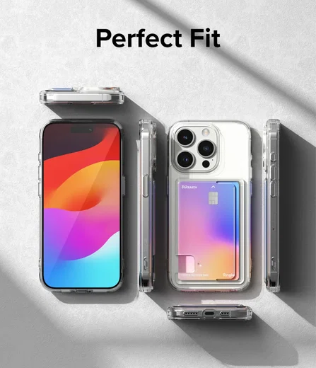 Ringke Fusion Card Apple iPhone 15 Pro Hoesje Kaarthouder Transparant afbeelding 11