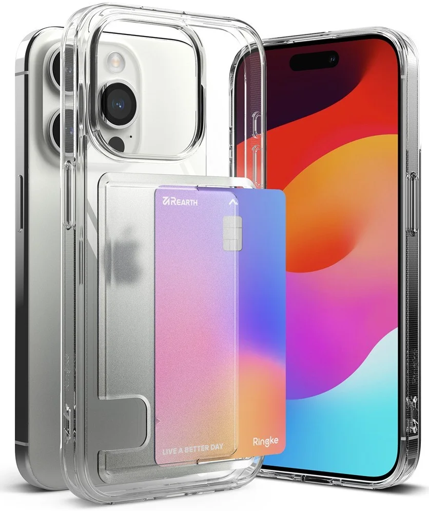 Ringke Fusion Card Apple iPhone 15 Pro Hoesje Kaarthouder Transparant afbeelding 14