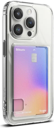 Ringke Fusion Card Apple iPhone 15 Pro Hoesje Kaarthouder Transparant afbeelding 15