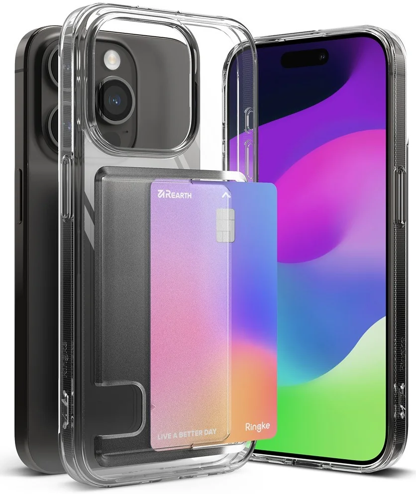 Ringke Fusion Card Apple iPhone 15 Pro Hoesje Kaarthouder Transparant afbeelding 2