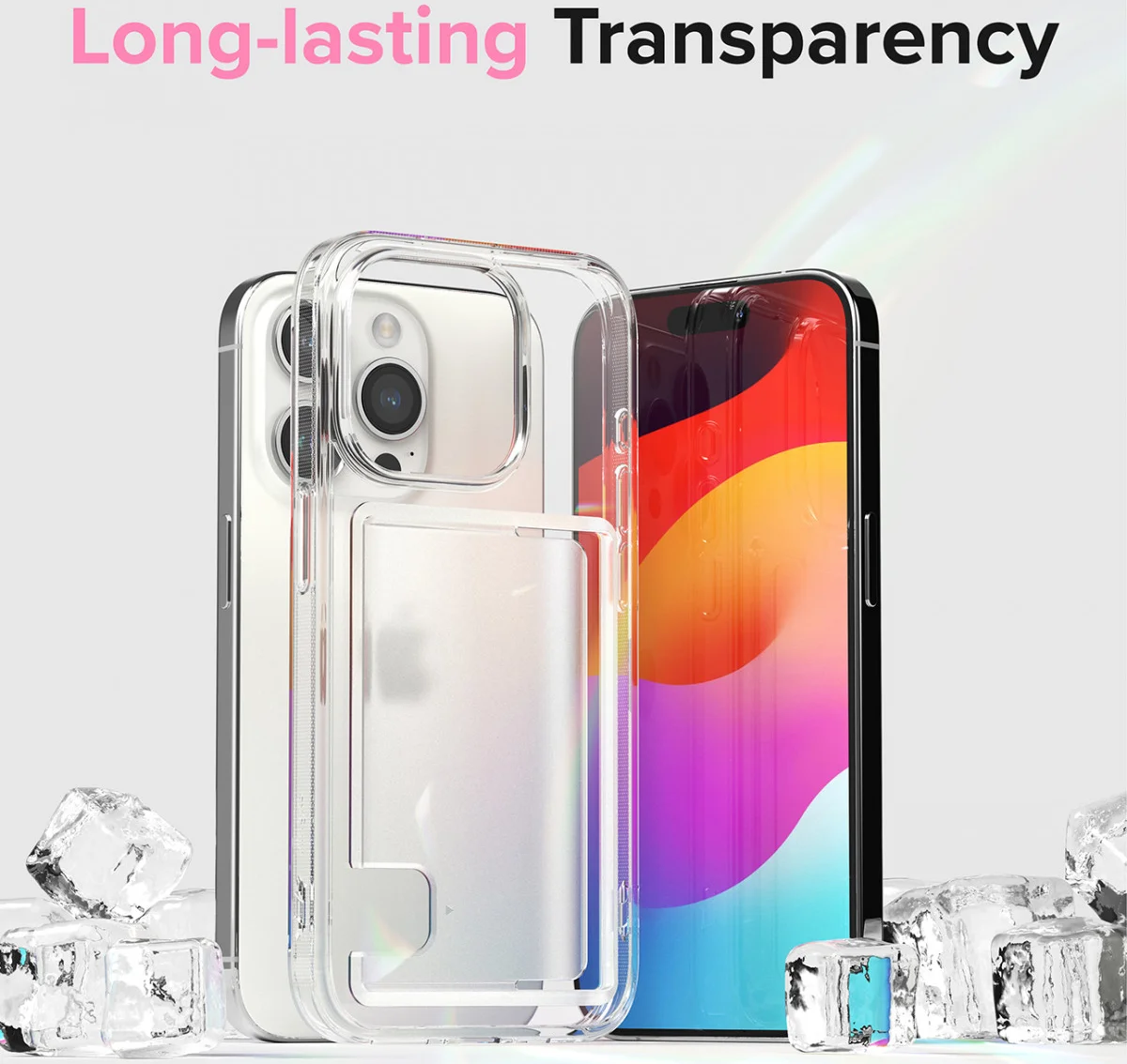 Ringke Fusion Card Apple iPhone 15 Pro Hoesje Kaarthouder Transparant afbeelding 3
