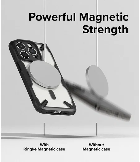 Ringke Fusion X Magnetic Apple iPhone 15 Pro Hoesje MagSafe Zwart afbeelding 9