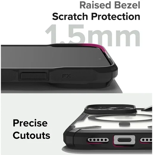 Ringke Fusion X Magnetic Apple iPhone 15 Pro Hoesje MagSafe Zwart afbeelding 12