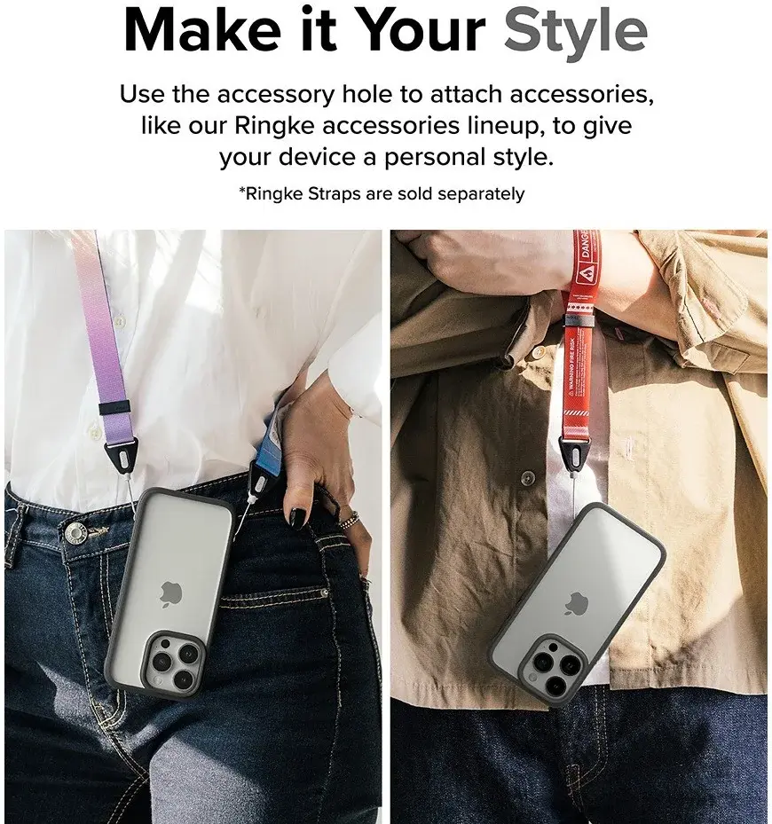 Ringke Fusion Bold Apple iPhone 15 Pro Hoesje Back Cover Grijs afbeelding 12
