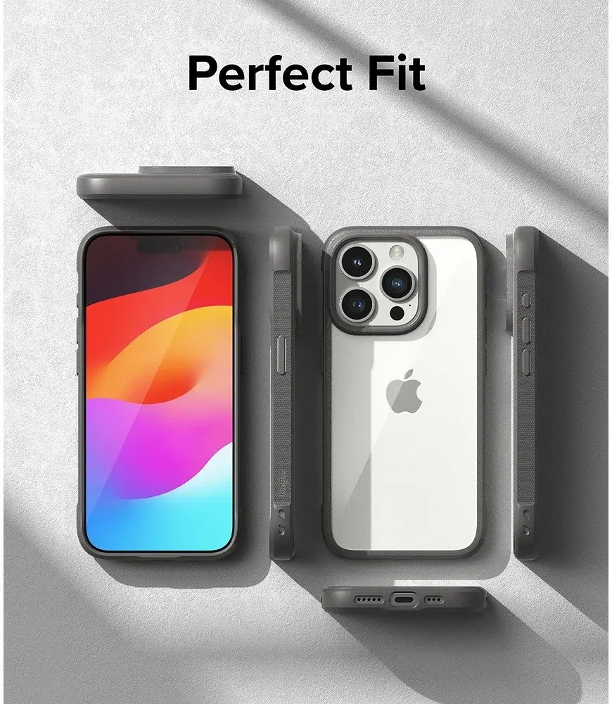 Ringke Fusion Bold Apple iPhone 15 Pro Hoesje Back Cover Grijs afbeelding 9