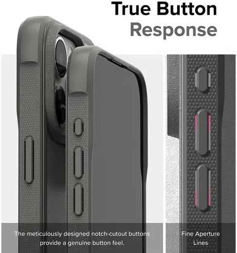 Ringke Fusion Bold Apple iPhone 15 Pro Hoesje Back Cover Matte Grijs afbeelding 11
