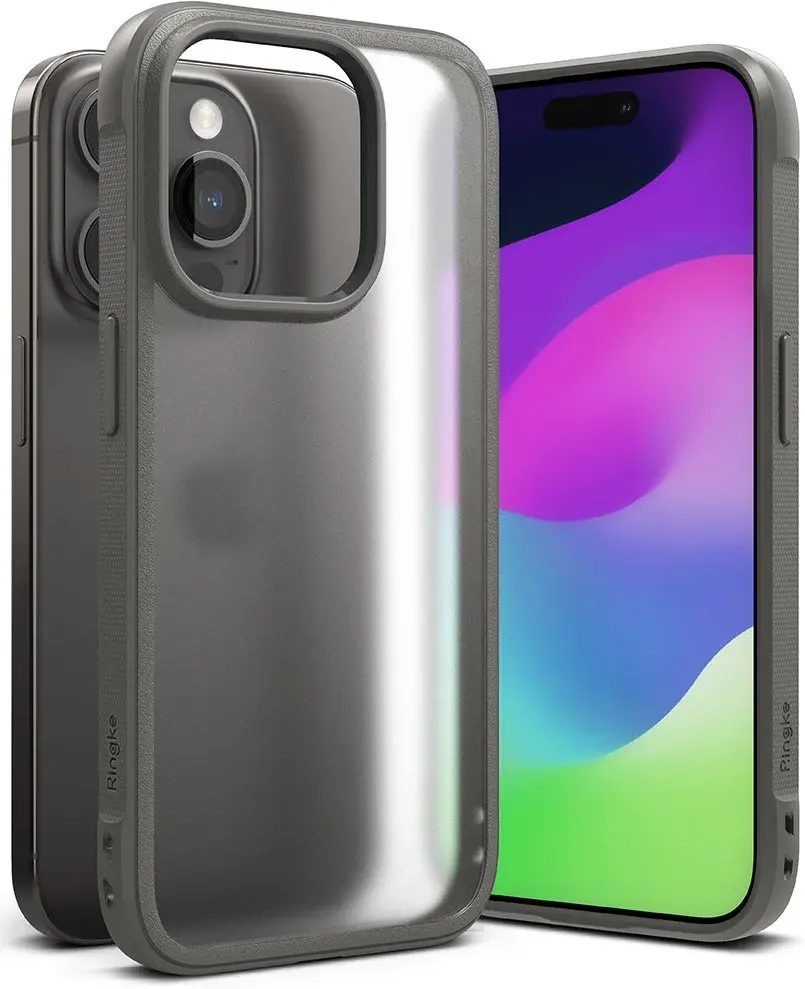 Ringke Fusion Bold Apple iPhone 15 Pro Hoesje Back Cover Matte Grijs afbeelding 12