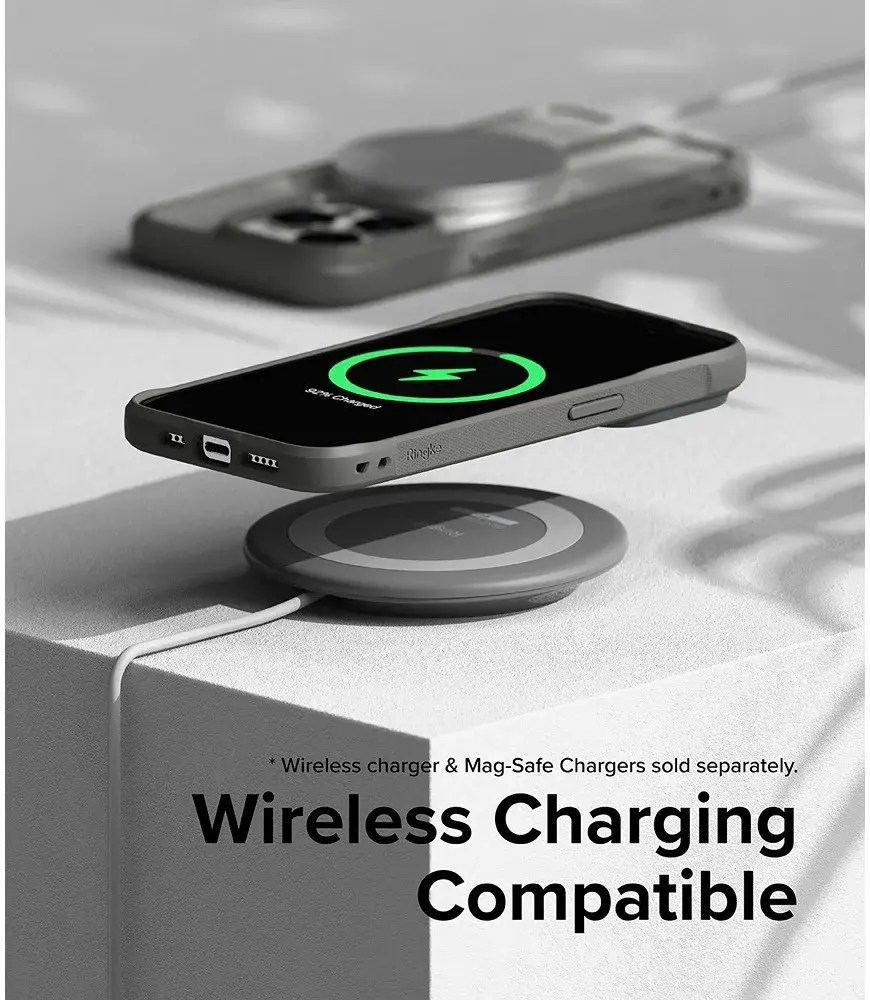 Ringke Fusion Bold Apple iPhone 15 Pro Hoesje Back Cover Matte Grijs afbeelding 8