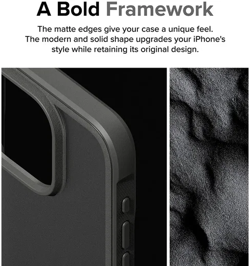 Ringke Fusion Bold Apple iPhone 15 Pro Hoesje Back Cover Matte Grijs afbeelding 4