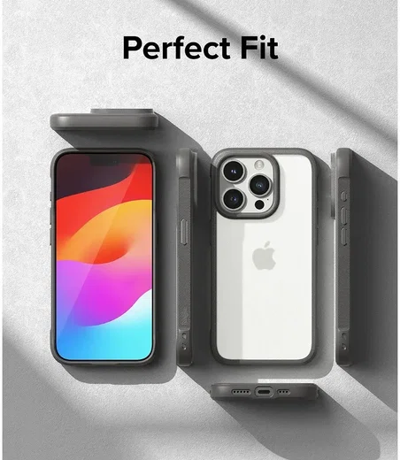 Ringke Fusion Bold Apple iPhone 15 Pro Hoesje Back Cover Matte Grijs afbeelding 9