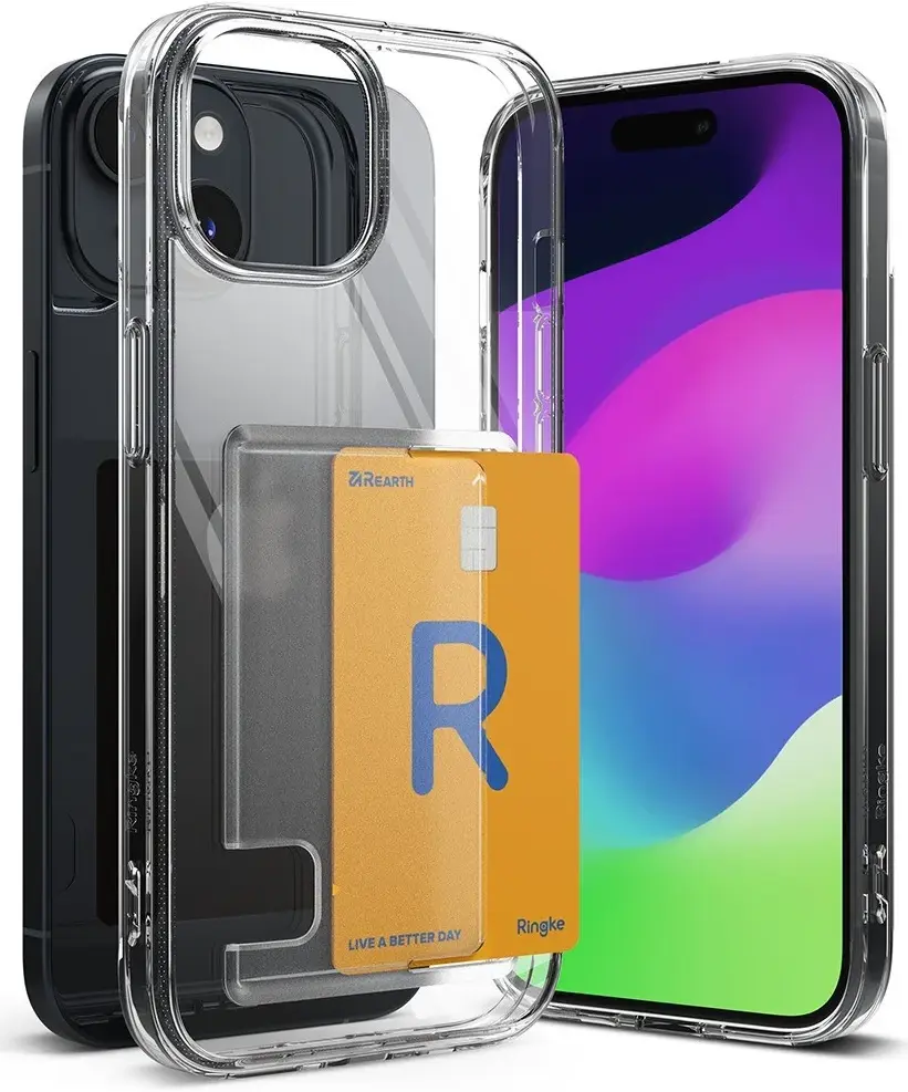 Ringke Fusion Card Apple iPhone 15 Plus Hoesje Kaarthouder Transparant afbeelding 11