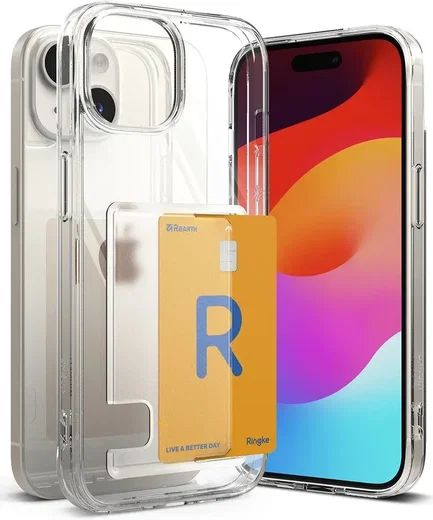 Ringke Fusion Card Apple iPhone 15 Plus Hoesje Kaarthouder Transparant afbeelding 13