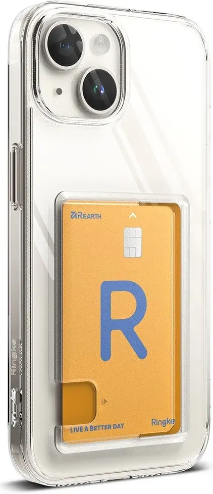 Ringke Fusion Card Apple iPhone 15 Plus Hoesje Kaarthouder Transparant afbeelding 14