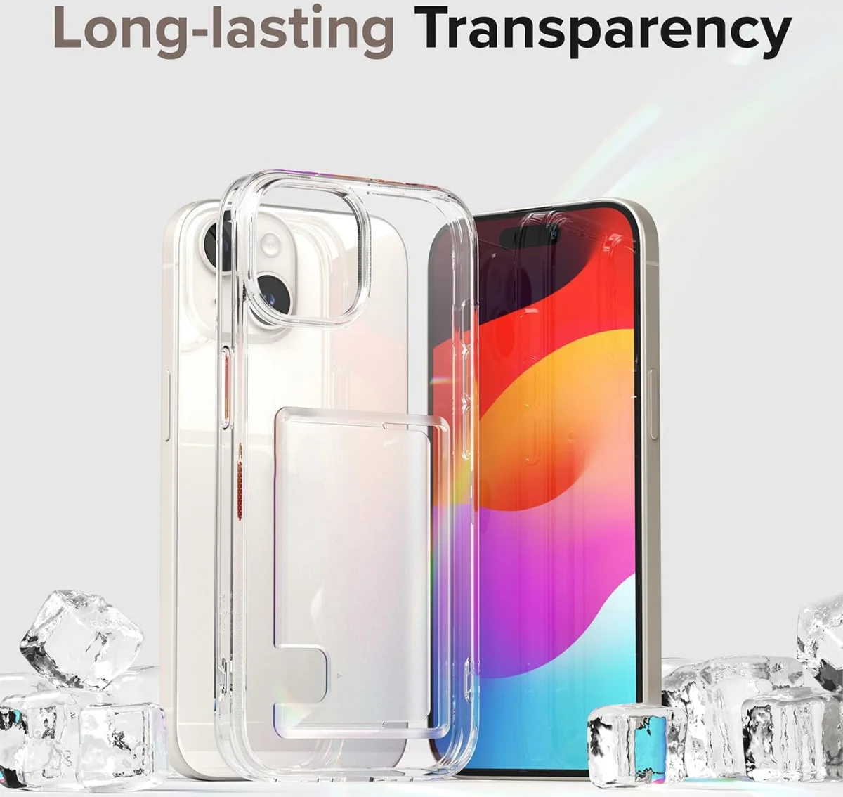Ringke Fusion Card Apple iPhone 15 Plus Hoesje Kaarthouder Transparant afbeelding 3