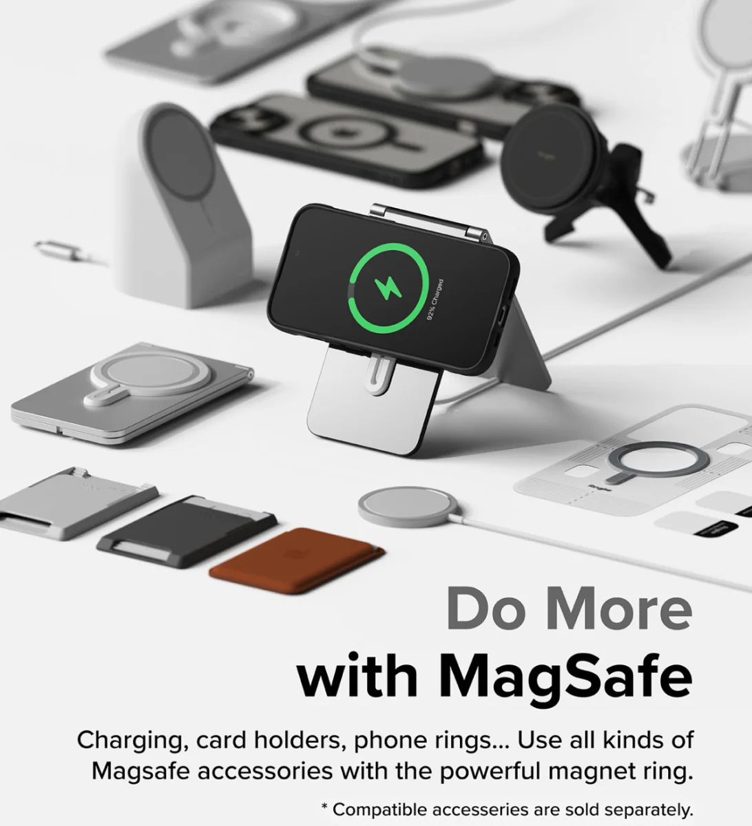 Ringke Fusion Bold Magnetic Apple iPhone 15 Plus Hoesje MagSafe Zwart afbeelding 4