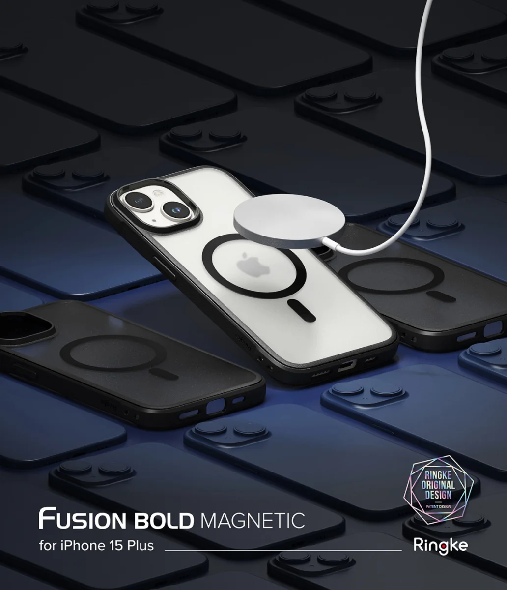 Ringke Fusion Bold Magnetic Apple iPhone 15 Plus Hoesje MagSafe Zwart afbeelding 16