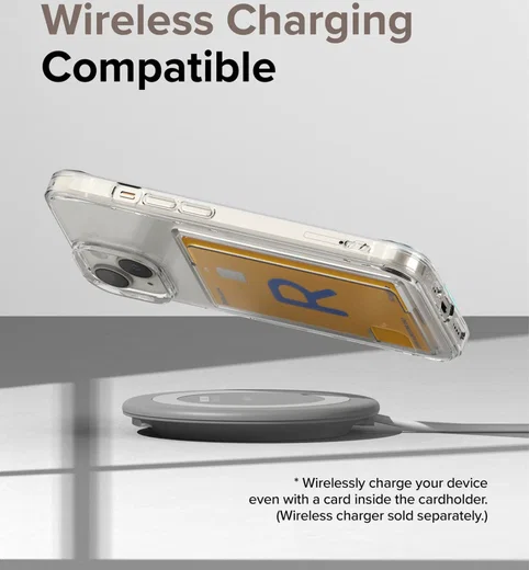 Ringke Fusion Card Apple iPhone 15 Hoesje Kaarthouder Transparant afbeelding 11