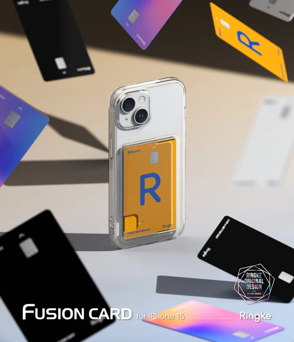 Ringke Fusion Card Apple iPhone 15 Hoesje Kaarthouder Transparant afbeelding 14