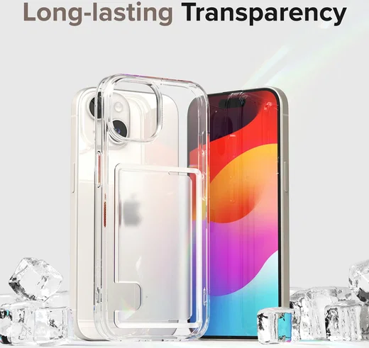 Ringke Fusion Card Apple iPhone 15 Hoesje Kaarthouder Transparant afbeelding 5