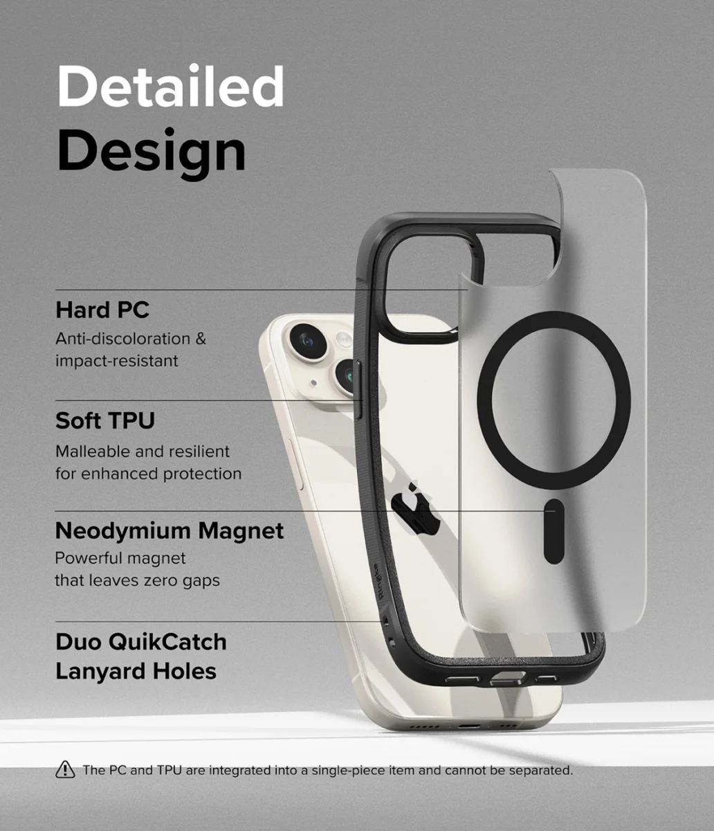 Ringke Fusion Bold Magnetic Apple iPhone 15 Hoesje MagSafe Zwart afbeelding 8
