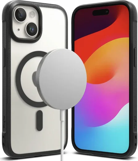 Ringke Fusion Bold Magnetic Apple iPhone 15 Hoesje MagSafe Zwart afbeelding 2