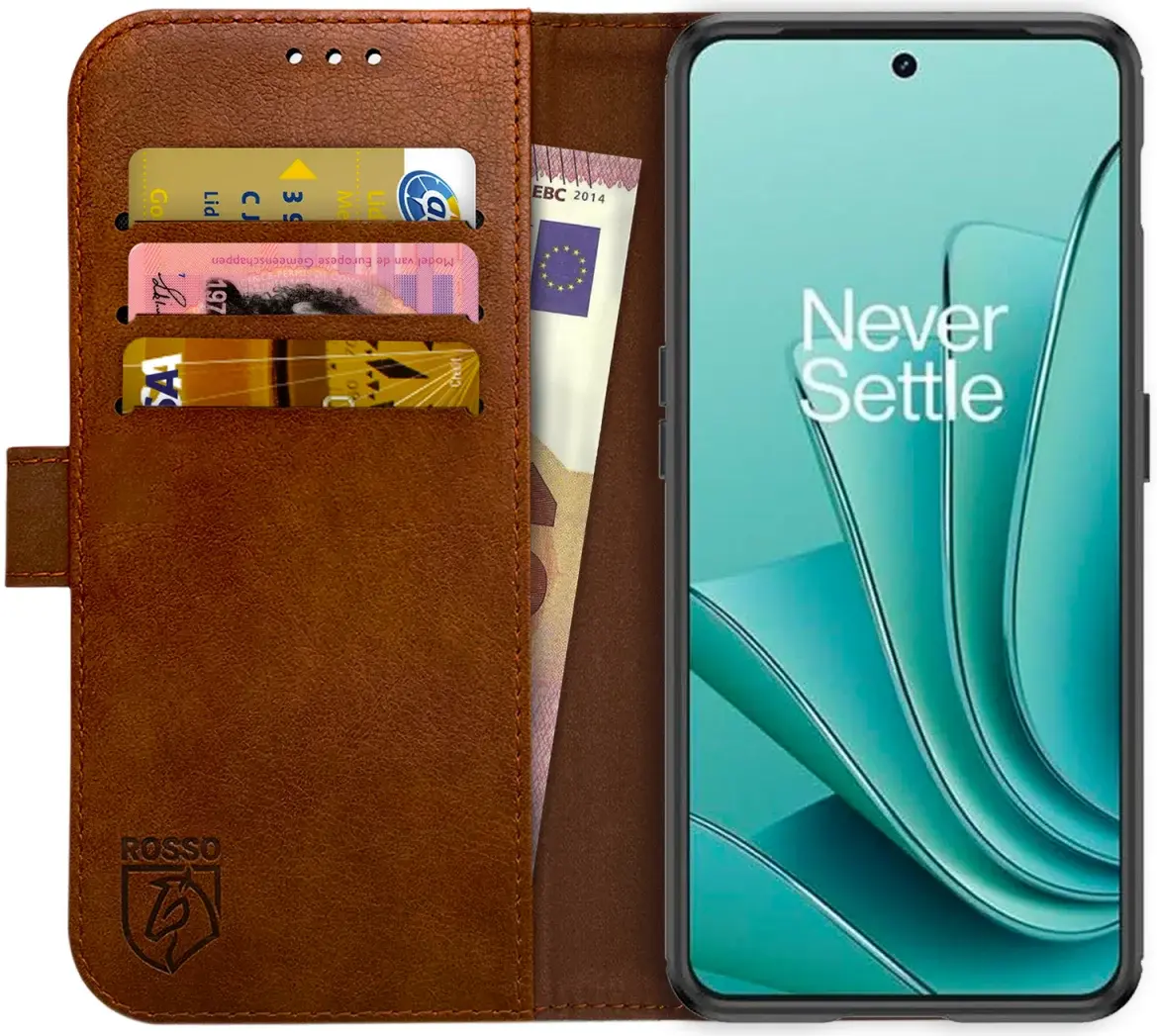 Rosso Element OnePlus Nord 3 Hoesje Book Case Wallet Bruin afbeelding 1