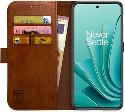 Rosso Element OnePlus Nord 3 Hoesje Book Case Wallet Bruin afbeelding