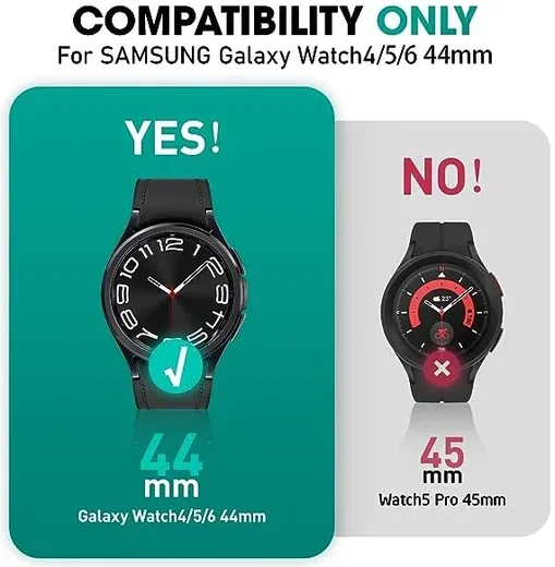 SUPCASE UB Pro Samsung Galaxy Watch 6/5/4 44MM Hoesje met Bandje Zwart afbeelding 4