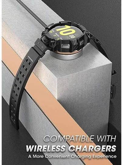 SUPCASE UB Pro Samsung Galaxy Watch 6/5/4 44MM Hoesje met Bandje Zwart afbeelding 6