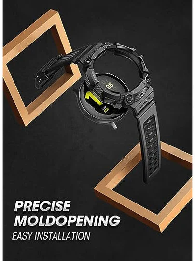 SUPCASE UB Pro Samsung Galaxy Watch 6/5/4 44MM Hoesje met Bandje Zwart afbeelding 7