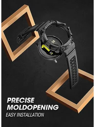 SUPCASE UB Pro Samsung Galaxy Watch 6/5/4 44MM Hoesje met Bandje Zwart afbeelding 7