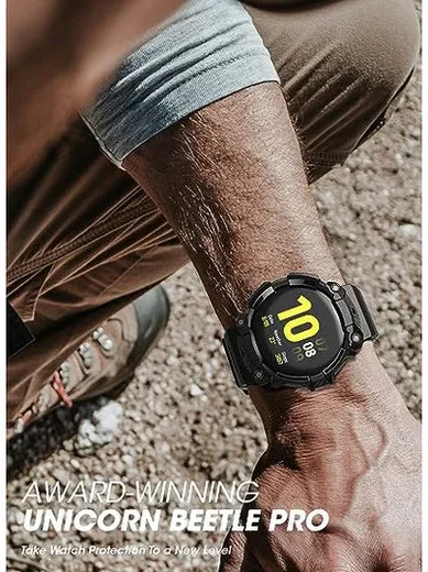 SUPCASE UB Pro Samsung Galaxy Watch 6/5/4 44MM Hoesje met Bandje Zwart afbeelding 3