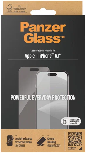 PanzerGlass Classic Fit Apple iPhone 15 Screen Protector Glas afbeelding 4