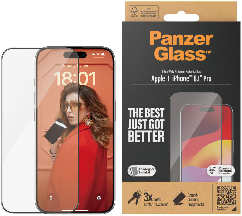 PanzerGlass Ultra-Wide Apple iPhone 15 Pro Protector EasyAligner afbeelding 2