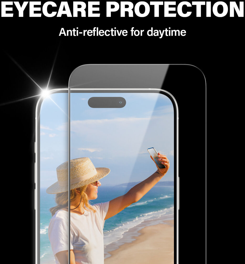 PanzerGlass EyeCare Ultra-Wide iPhone 15 Pro Max Screen Protector EasyAligner afbeelding 9