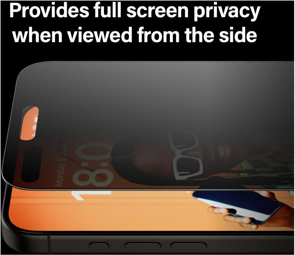 PanzerGlass Ultra-Wide iPhone 15 Pro Max Privacy Glass EasyAligner afbeelding 6