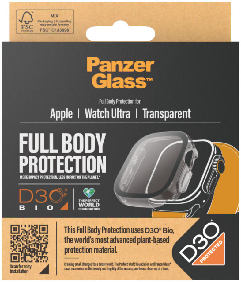 PanzerGlass Full Body D3O - Apple Watch Ultra 3/2/1 Hoesje - Transparant afbeelding 4