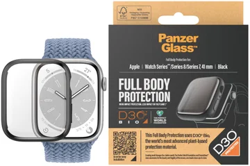 PanzerGlass Full Body D3O Apple Watch 7/8/9 41MM Hoesje Zwart