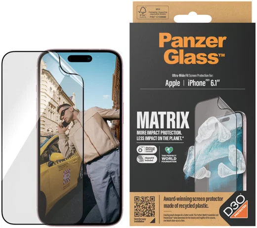 PanzerGlass Matrix D3O Ultra-Wide Apple iPhone 15 Protector AlignerKit afbeelding 2