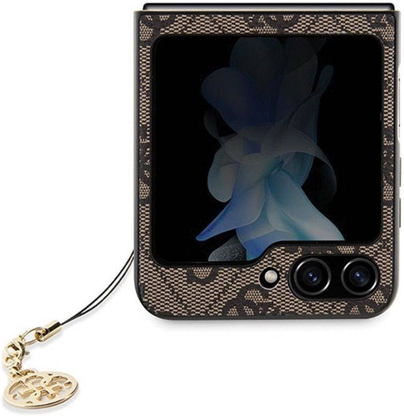 Guess Samsung Galaxy Z Flip 5 Hoesje Charm Back Cover Bruin afbeelding 3