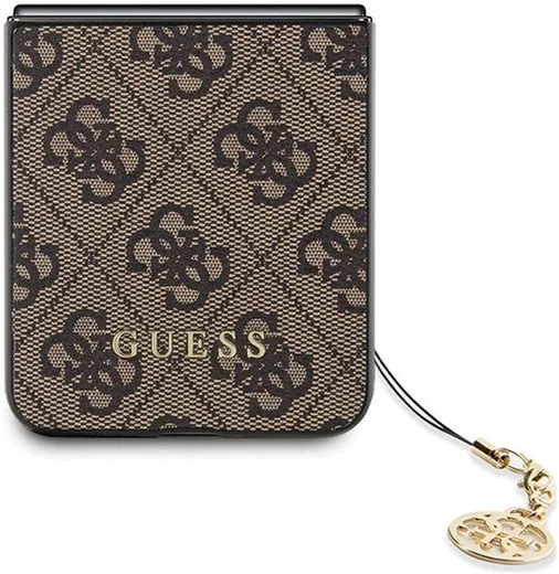 Guess Samsung Galaxy Z Flip 5 Hoesje Charm Back Cover Bruin afbeelding 5