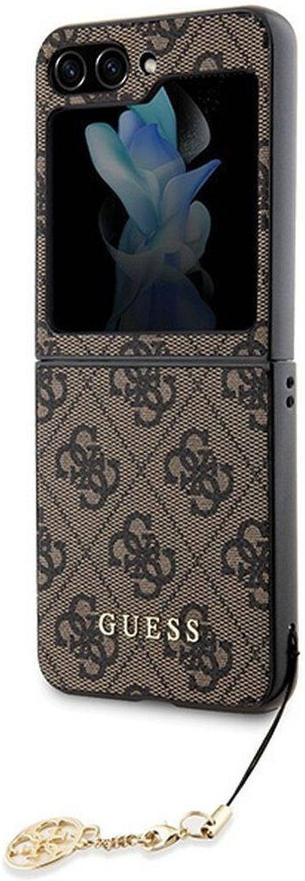 Guess Samsung Galaxy Z Flip 5 Hoesje Charm Back Cover Bruin afbeelding 6