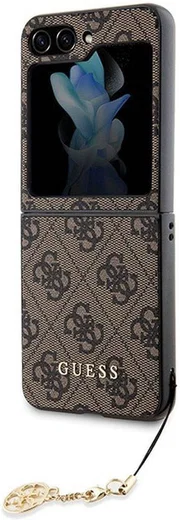 Guess Samsung Galaxy Z Flip 5 Hoesje Charm Back Cover Bruin afbeelding 6