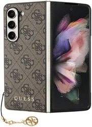 Guess Samsung Galaxy Z Fold 5 Hoesje Charm Back Cover Bruin afbeelding